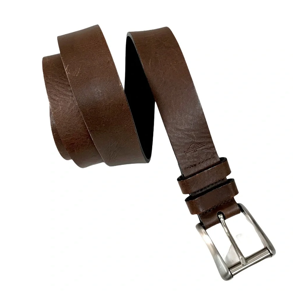 DOCKERS Jae Brown Leather Belt Sz 38 11D00215 - Picture 6 of 6